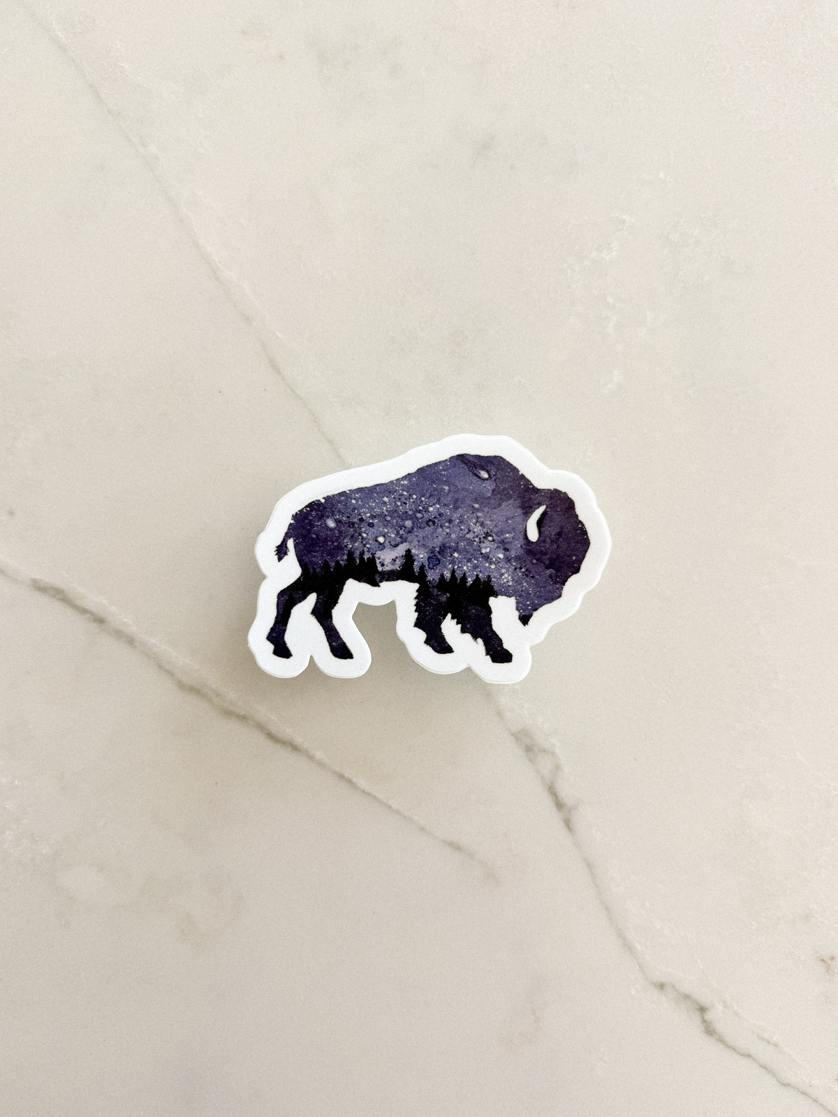 Starry Night Bison Sticker