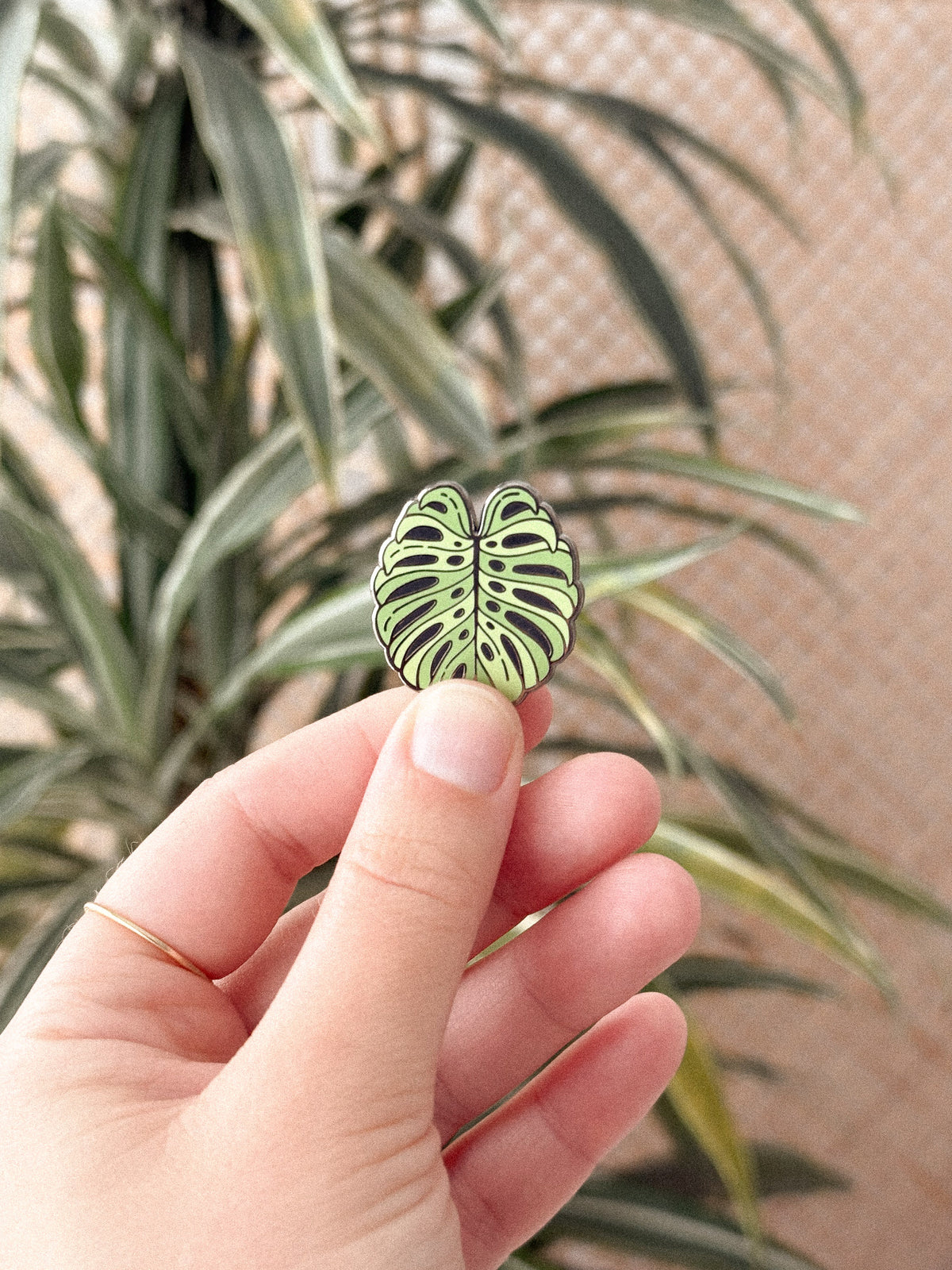 Monstera Enamel Pin (Black Nickel)