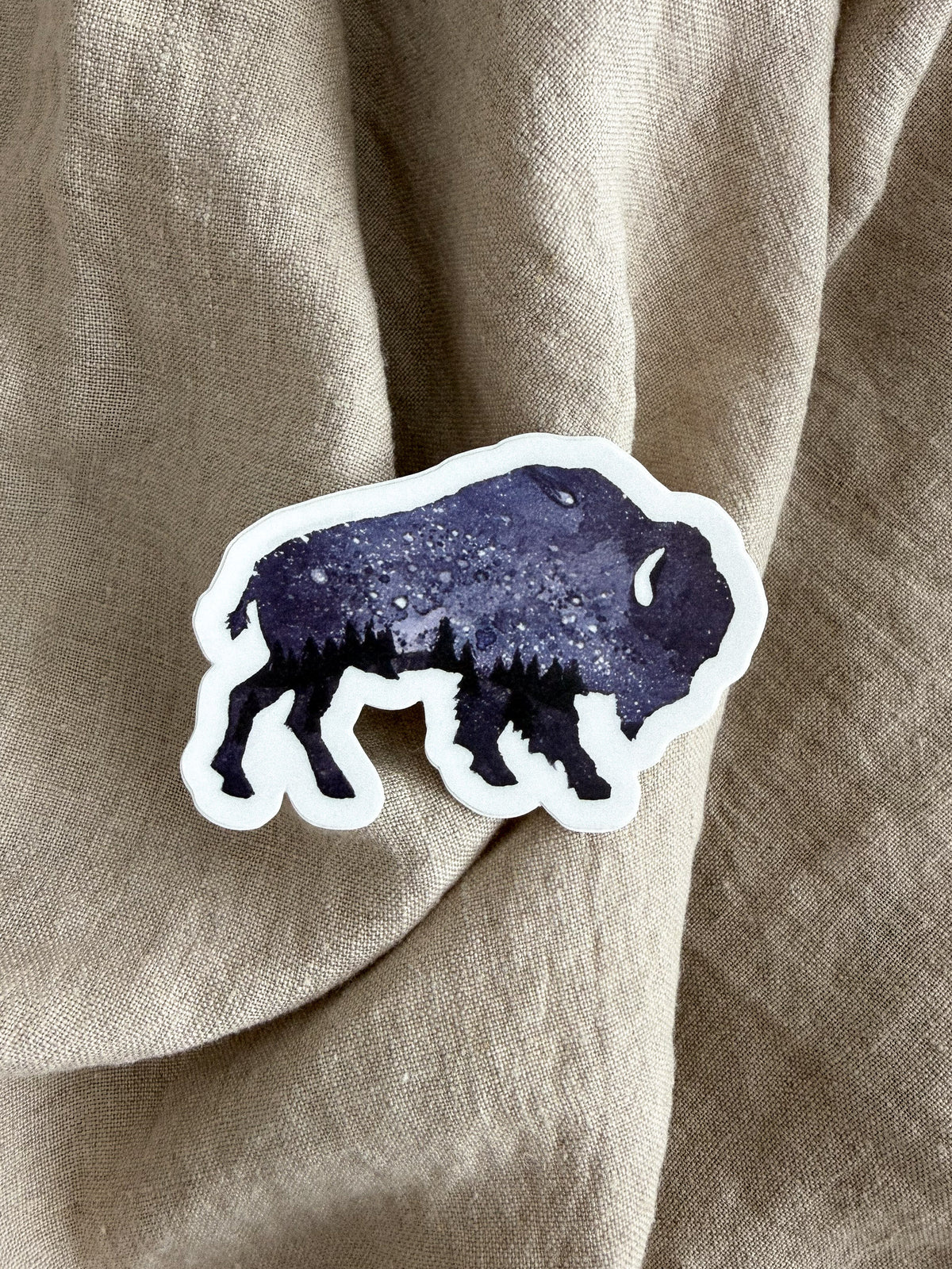 Starry Night Bison Sticker
