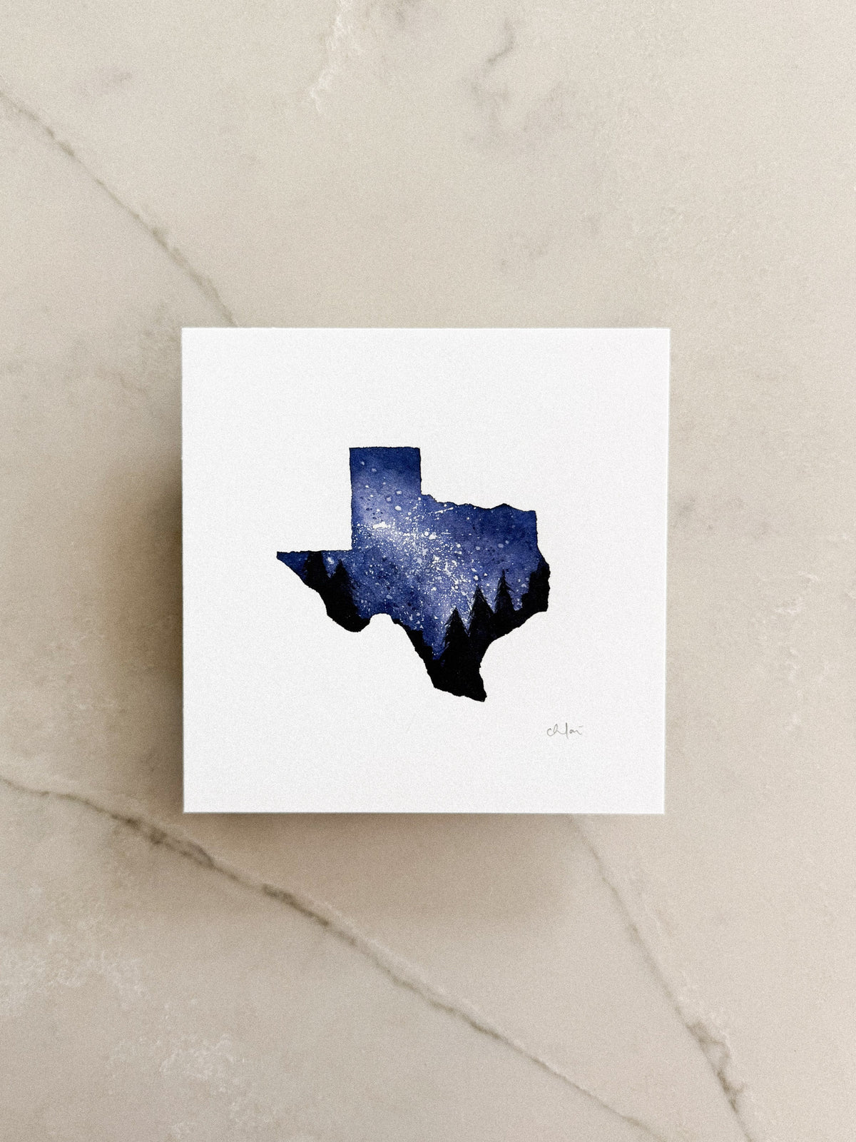 Starry Night Texas Mini Print 5x5