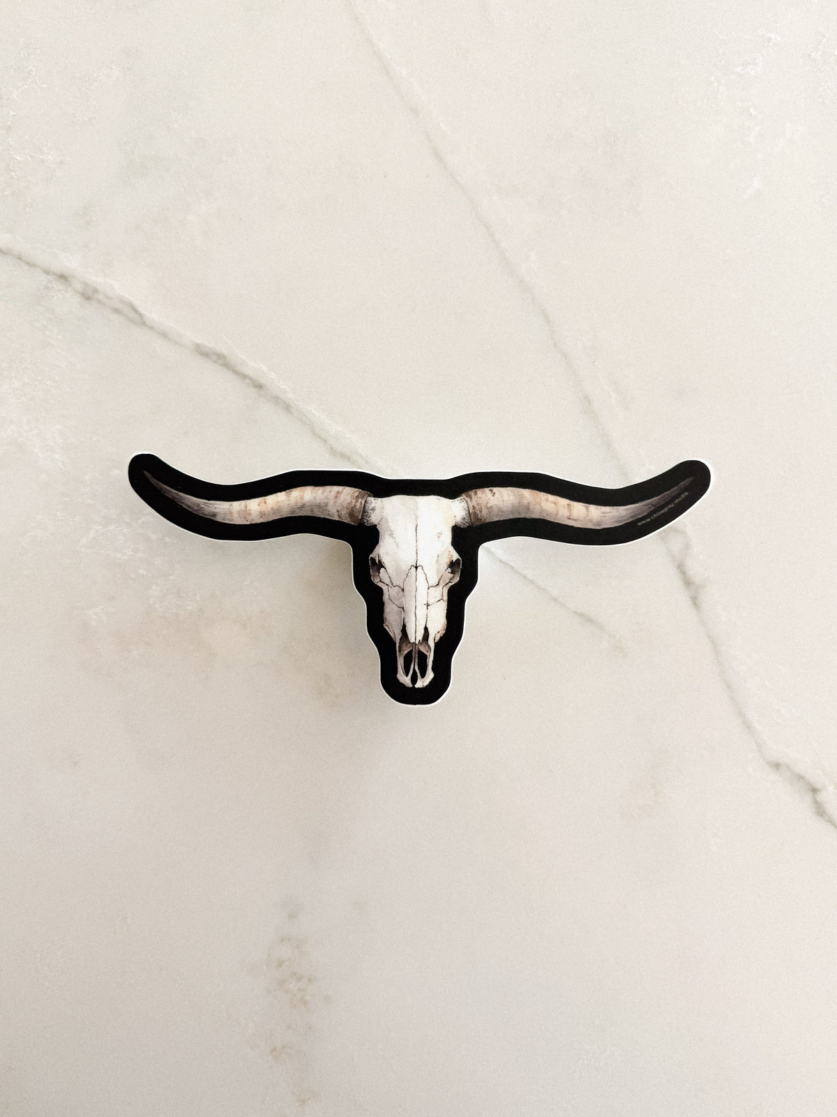 Texas Longhorn Skull Sticker